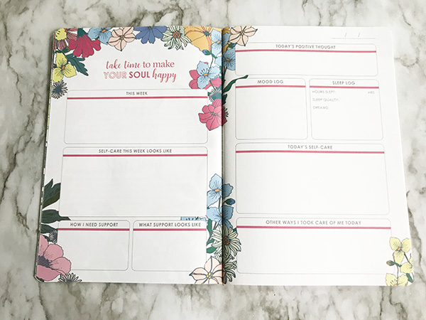 erin condren petite planner self care journal weekly inside