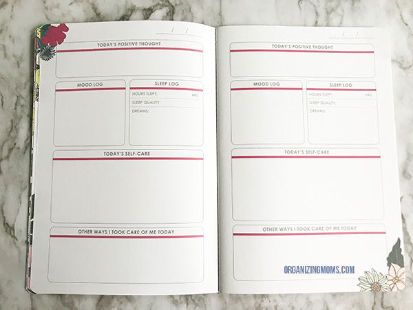 erin condren petiteplanner self care journal inside