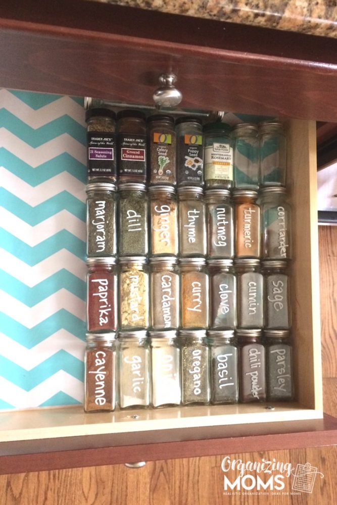 Step by Step Spice Drawer Organization Organizing Moms