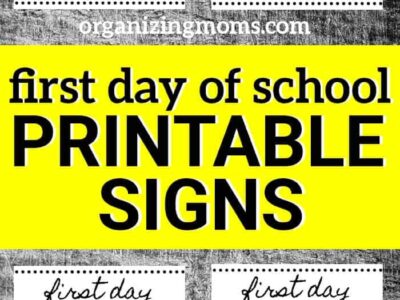 signs for first day of school pictures