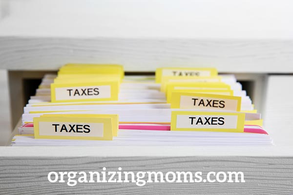 organize current tax year papers in a separate folder