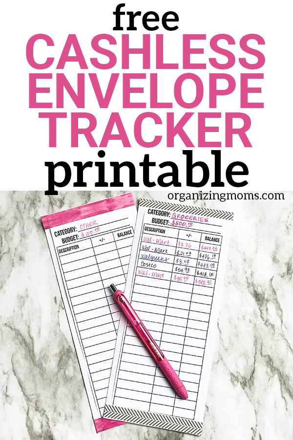 cash envelope tracker