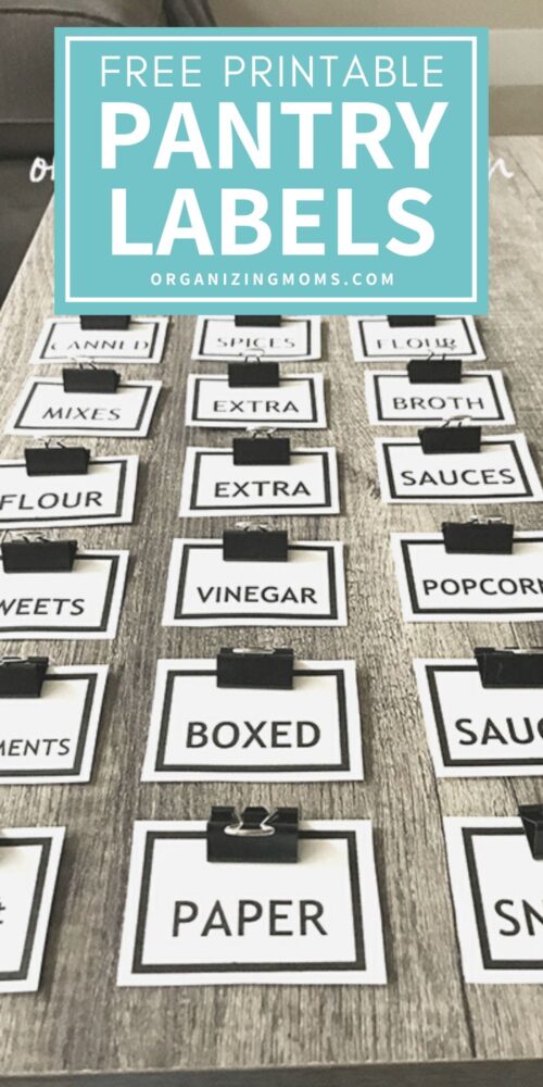 free printable pantry labels from organizingmoms