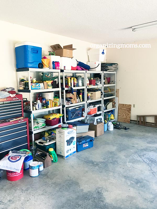 garage organization before picture clutter