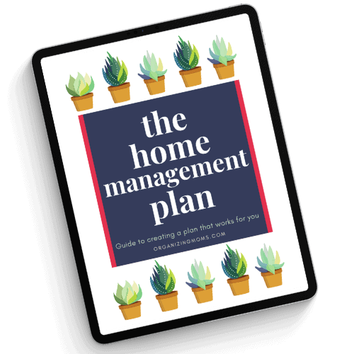 image of home management plan workbook on a tablet