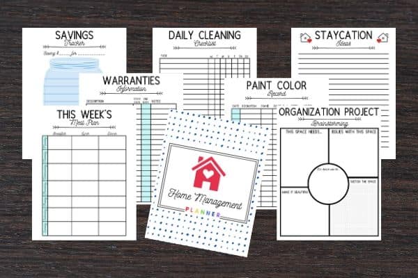 home management printables