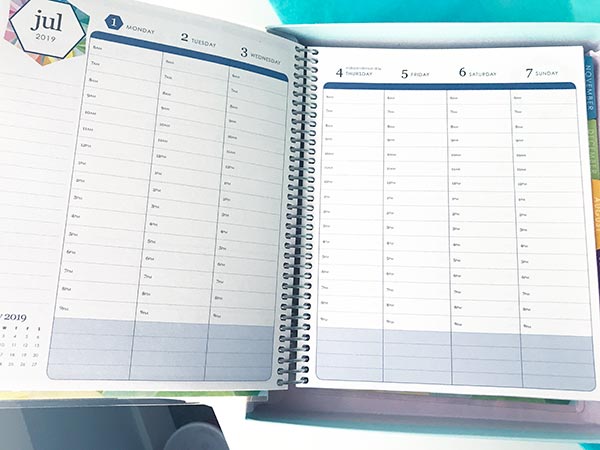 lifeplanner hourly layout