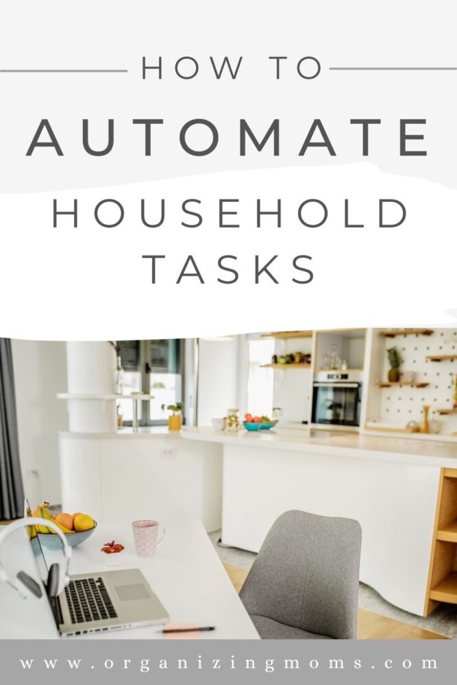 image of laptop on table in kitchen. text says "How to Automate Household Tasks"