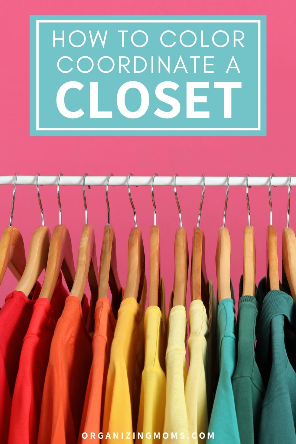 how to set up a color coordinated closet