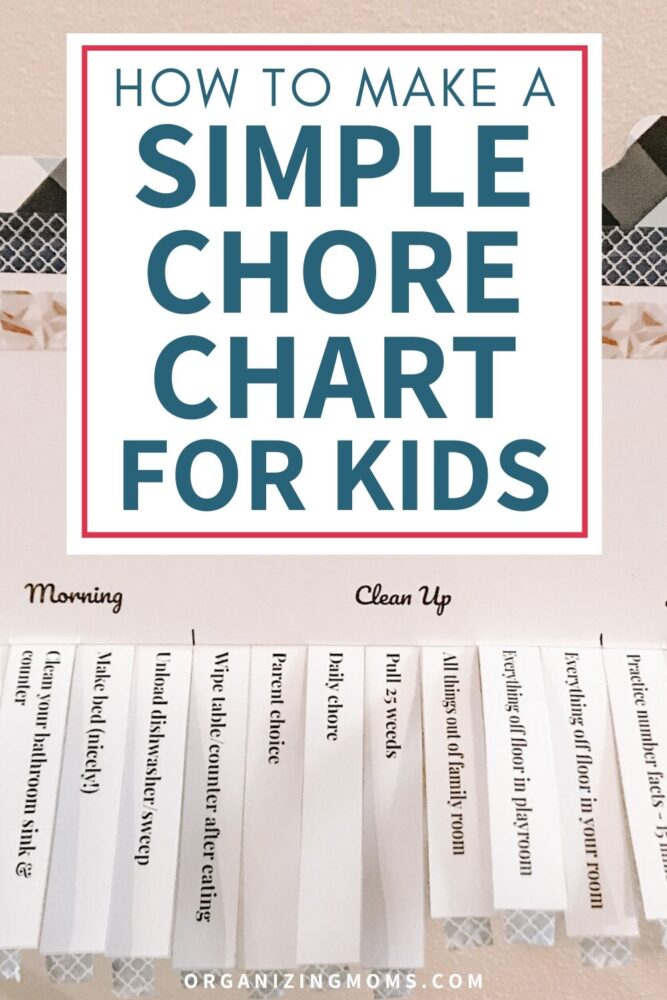 how to make a simple chore chart for kids