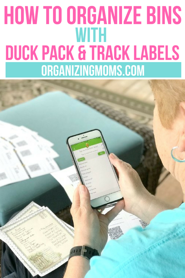 How to Organize Bins with Duck Pack & Track Labels  Storage bins  organization, Organizing bins, Basement storage organization