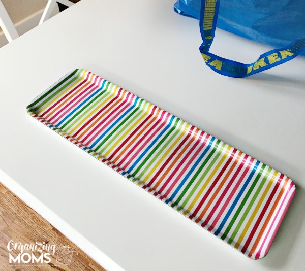 striped ikea tray