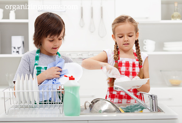 kids doing chores