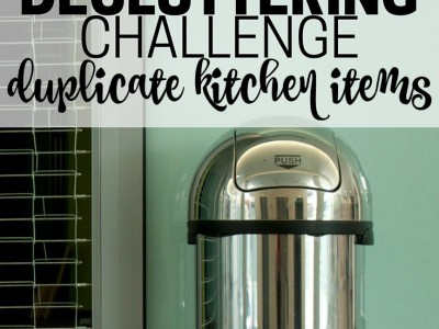 Declutter duplicate kitchen items. Part of the Get Rid of It Decluttering Challenge. Clear out space in your kitchen!
