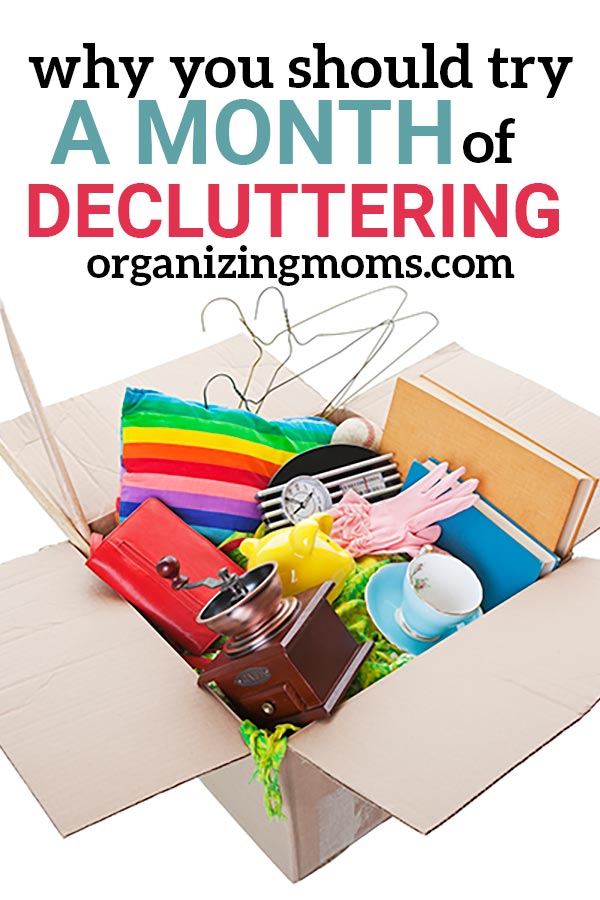 The benefits of decluttering daily for a whole month. How to start your monthly decluttering challenge and start clearing away the clutter for good.