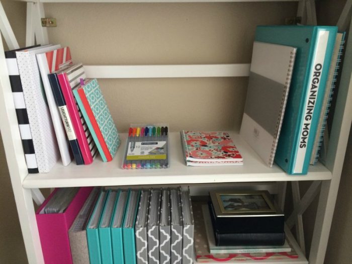 A book sitting on top of a bookshelf