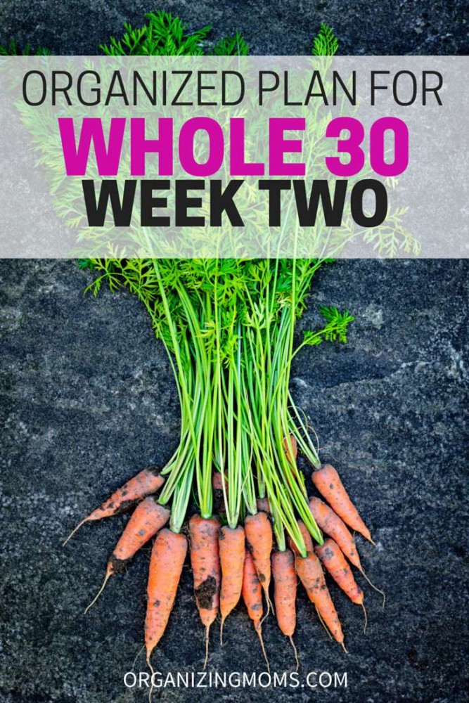 An organized plan for the Whole 30 during Week 2. 