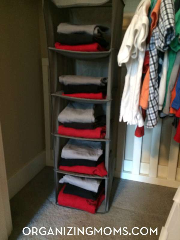 School uniform organization for all of the days of the week.