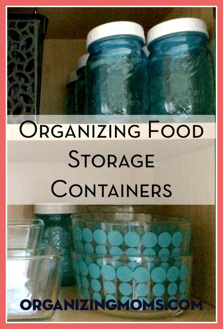 Organizing Food Storage Containers. Step-by-step pictures, and link to super-helpful tutorial.