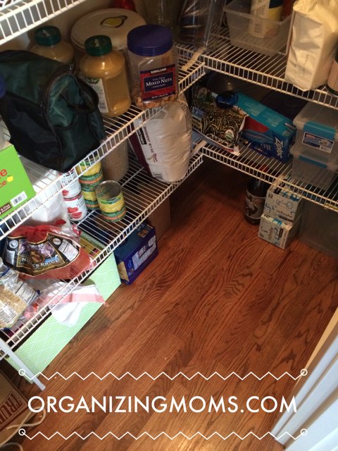The pantry after decluttering it for just ten minutes.