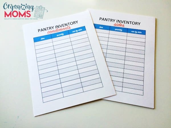 Organize Food Staples With A Pantry Inventory Organizing Moms