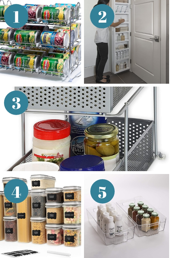 Images of pantry storage options 1-5 listed in this article.