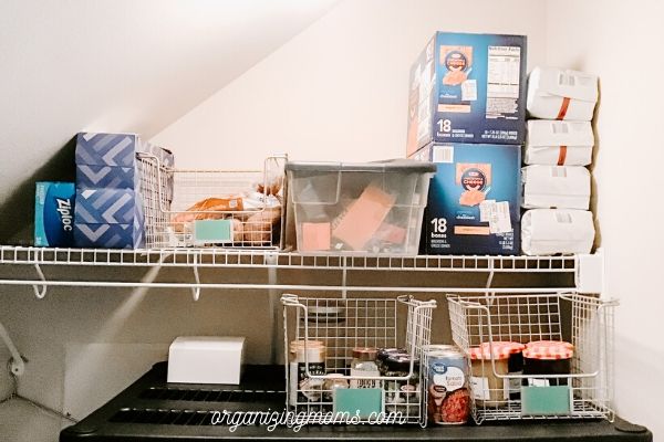 pantry under the stairs shelves