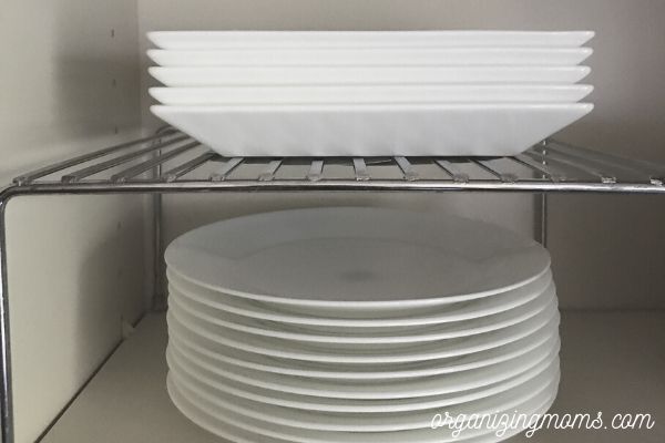 plate shelf in kitchen cabinet