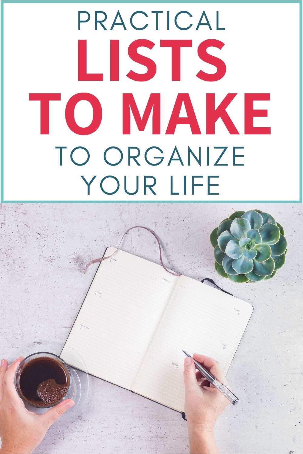 practical lists to make to organize your life