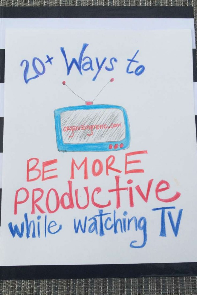 Productive things to do while watching TV. 20+ things you can do to be productive when you're tired, brain-dead, and still want to be productive.