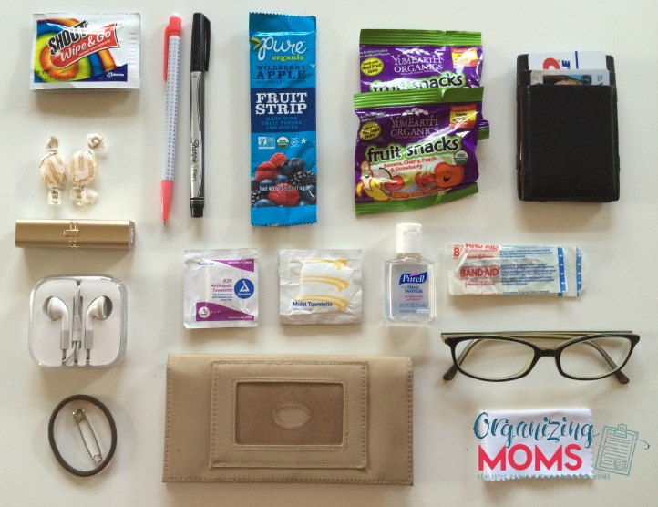 Purse Organization With Pouches - Organizing Moms