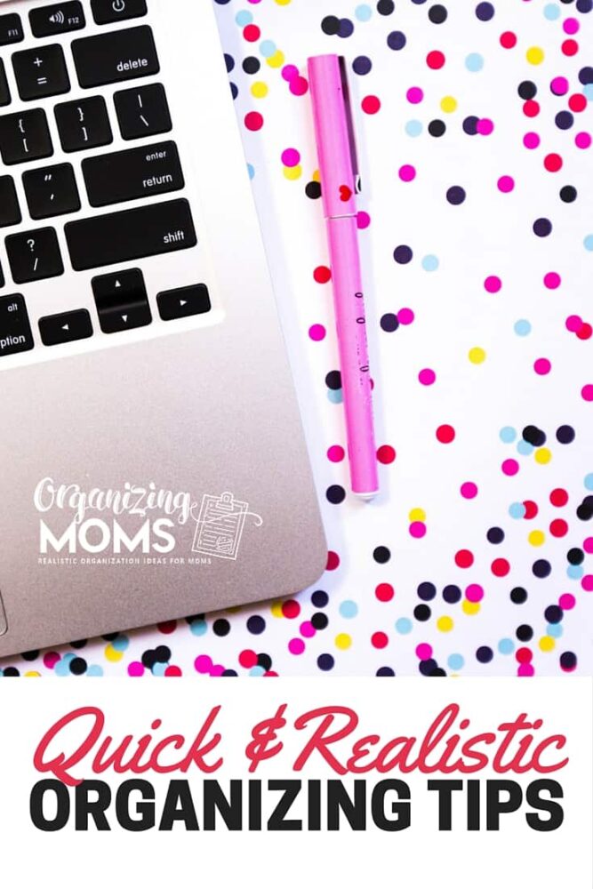 Quick and realistic organizing tips for moms. We try out different organizing tips to see if they actually work. Check out the results, and pick something that would work for you!