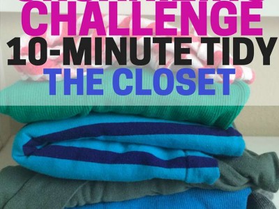 Ten Minute Tidy Organizing Challenge for September. Organizing and Decluttering the Closet.