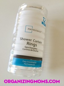 Shower Curtain Rings - A versatile, inexpensive organizing tool.