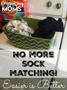 Stop the sock matching! Easier is better. Here's a simple solution to the sock matching and folding time suck.