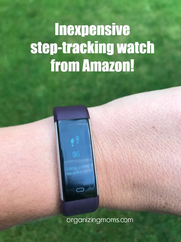 inexpensive step tracker watch from Amazon