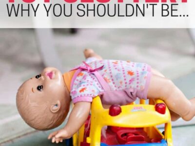 Are you worried about toy clutter? Here's why you shouldn't be. Includes realistic ways for dealing with toy clutter that won't make you miserable.