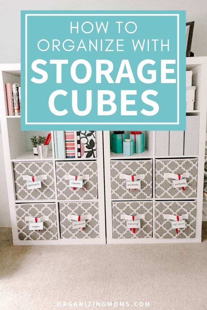 Storing clothes best sale in cube shelves