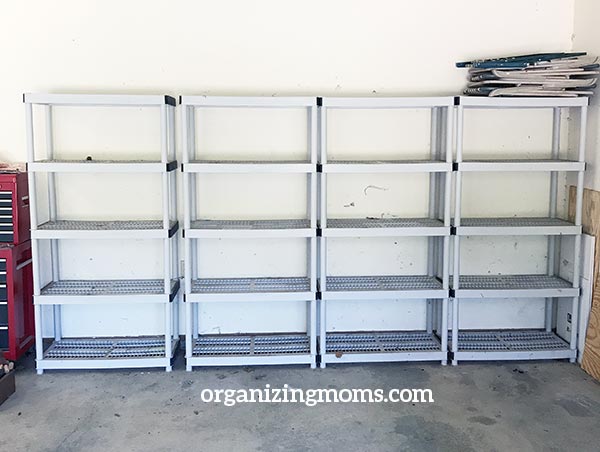 Uncluttered Garage, Dymo Labels, Organize bins