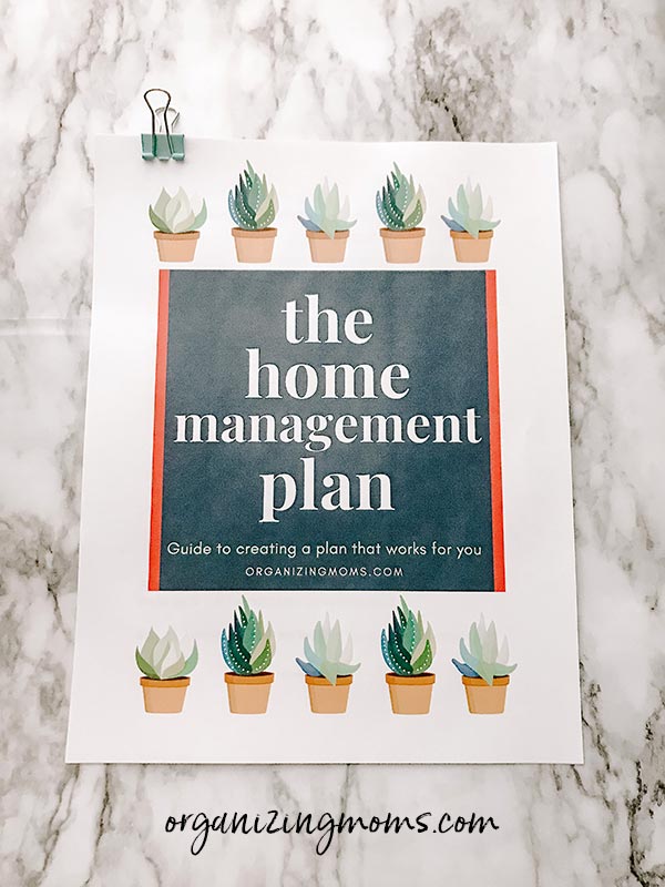 guide to help you create your home management plan