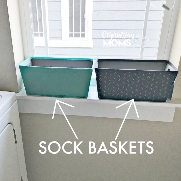 Use a sock basket to simplify laundry and organize socks.