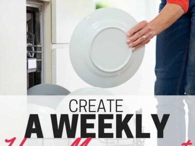 Create a weekly home management routine that works for you and your family. Get the printable planning sheets to start making your own routine!