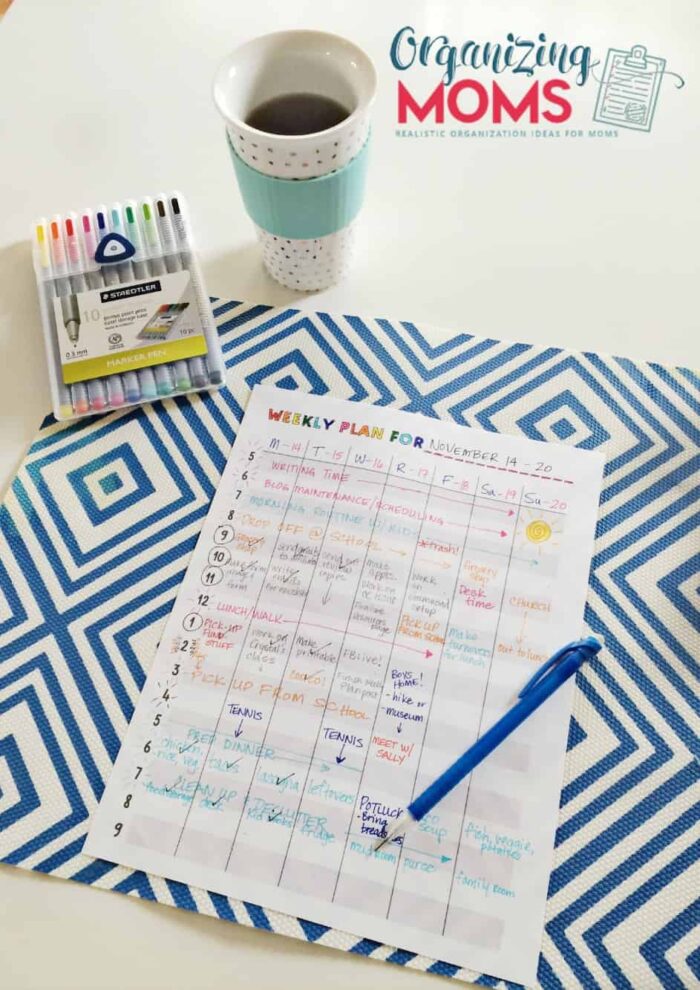 Take charge of your time with this weekly plan free printable.