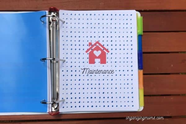 what to include in a home management binder